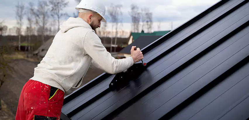 Tin Roof Ridge Cap Installation in White Plains